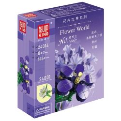 MouldKing 24014 Mould King 24014 non  HOA VIOLET bộ đồ chơi xếp lắp ráp ghép mô hình Flowers FLOWER WORLD VIOLET 145 khối