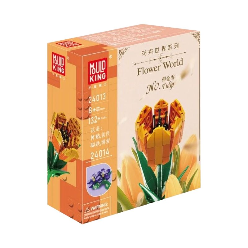 MouldKing 24013 Mould King 24013 non  HOA TULIP bộ đồ chơi xếp lắp ráp ghép mô hình Flowers FLOWER WORLD TULIP 132 khối