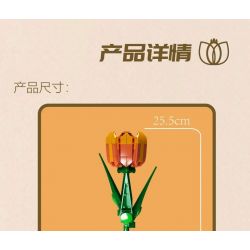 MouldKing 24013 Mould King 24013 non  HOA TULIP bộ đồ chơi xếp lắp ráp ghép mô hình Flowers FLOWER WORLD TULIP 132 khối