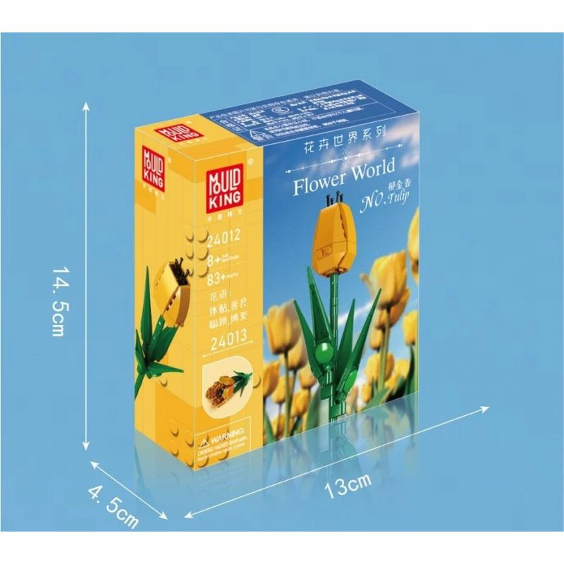 MouldKing 24012 Mould King 24012 non  HOA TULIP bộ đồ chơi xếp lắp ráp ghép mô hình Flowers FLOWER WORLD TULIP 83 khối