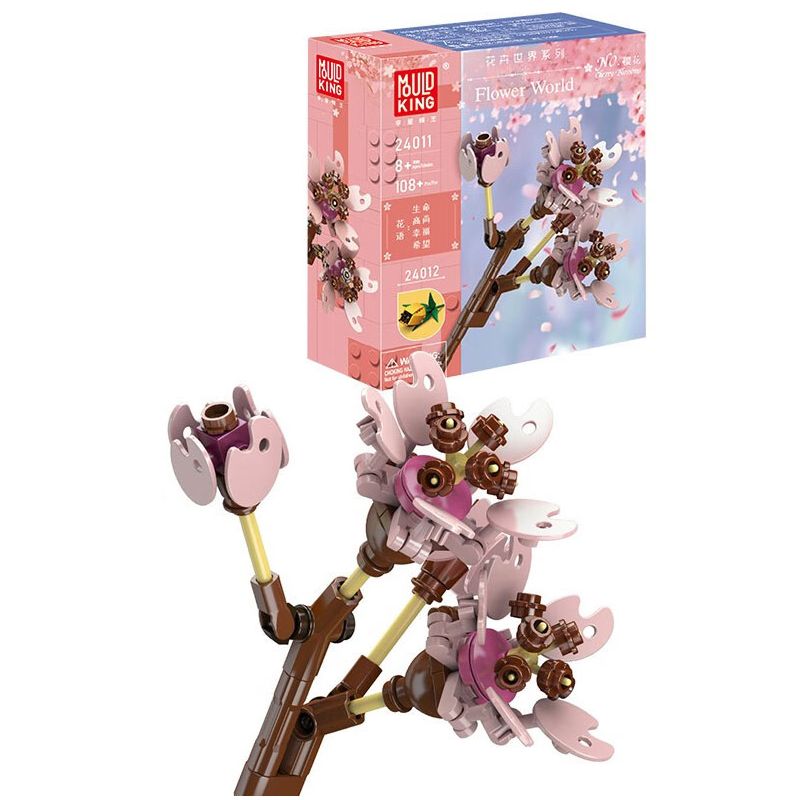 MouldKing 24011 Mould King 24011 non Lego HOA ANH ĐÀO bộ đồ chơi xếp lắp ráp ghép mô hình Flowers FLOWER WORLD CHERRY BLOSSOMS 108 khối