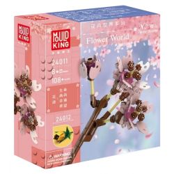 MouldKing 24011 Mould King 24011 non  HOA ANH ĐÀO bộ đồ chơi xếp lắp ráp ghép mô hình Flowers FLOWER WORLD CHERRY BLOSSOMS 108 khối
