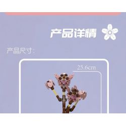 MouldKing 24011 Mould King 24011 non  HOA ANH ĐÀO bộ đồ chơi xếp lắp ráp ghép mô hình Flowers FLOWER WORLD CHERRY BLOSSOMS 108 khối