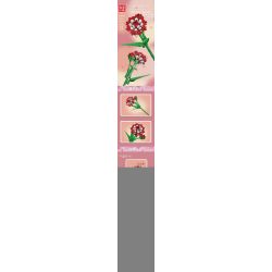 MouldKing 24010 Mould King 24010 non  HOA CẨM CHƯỚNG bộ đồ chơi xếp lắp ráp ghép mô hình Flowers FLOWER WORLD CARNATION 116 khối