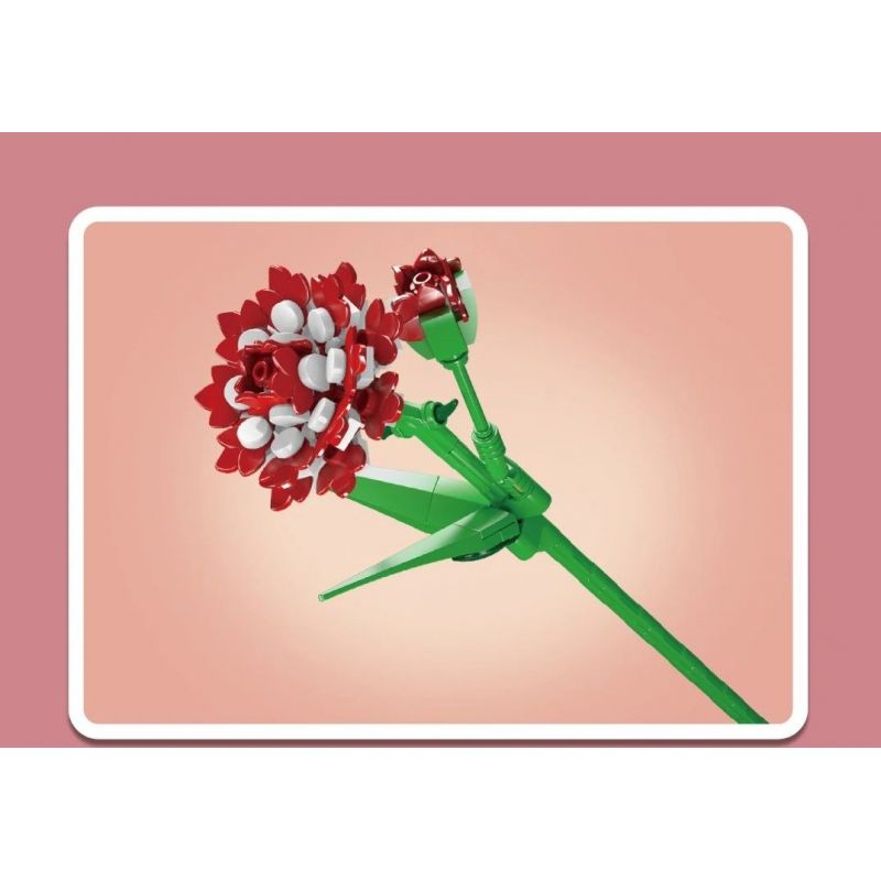 MouldKing 24010 Mould King 24010 non  HOA CẨM CHƯỚNG bộ đồ chơi xếp lắp ráp ghép mô hình Flowers FLOWER WORLD CARNATION 116 khối