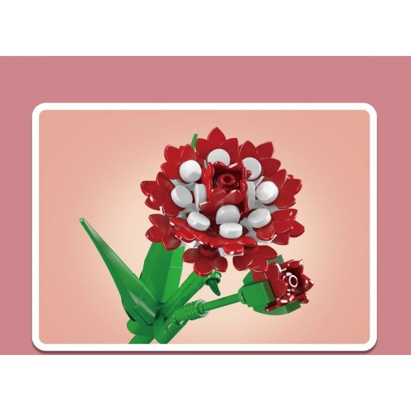 MouldKing 24010 Mould King 24010 non  HOA CẨM CHƯỚNG bộ đồ chơi xếp lắp ráp ghép mô hình Flowers FLOWER WORLD CARNATION 116 khối