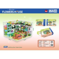 ZHEGAO DZ6029 6029 non  CỬA HÀNG HOA bộ đồ chơi xếp lắp ráp ghép mô hình Girl FLOWERS HOUSE Con Gái 591 khối