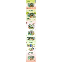 ZHEGAO DZ6029 6029 non  CỬA HÀNG HOA bộ đồ chơi xếp lắp ráp ghép mô hình Girl FLOWERS HOUSE Con Gái 591 khối