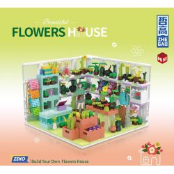 ZHEGAO DZ6029 6029 non  CỬA HÀNG HOA bộ đồ chơi xếp lắp ráp ghép mô hình Girl FLOWERS HOUSE Con Gái 591 khối