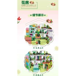 ZHEGAO DZ6029 6029 non  CỬA HÀNG HOA bộ đồ chơi xếp lắp ráp ghép mô hình Girl FLOWERS HOUSE Con Gái 591 khối