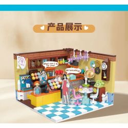 ZHEGAO DZ6026 6026 non  CỬA HÀNG MÓN TRÁNG MIỆNG bộ đồ chơi xếp lắp ráp ghép mô hình Girl DESSERT SHOP Con Gái 638 khối