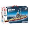 LEYI 82003 non  LỚP THIẾT GIÁP HẠM BISMARCK bộ đồ chơi xếp lắp ráp ghép mô hình Military Army BISMARCK CLASS BATTLESHIP Quân Sự Bộ Đội 1608 khối