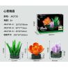 JAKI JK2725 2725 non  TRÁI TIM ĐĨA THỊT RUOWANXIA bộ đồ chơi xếp lắp ráp ghép mô hình Flowers PLANTE Hoa