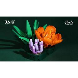 JAKI JK2725 2725 non  TRÁI TIM ĐĨA THỊT RUOWANXIA bộ đồ chơi xếp lắp ráp ghép mô hình Flowers PLANTE Hoa