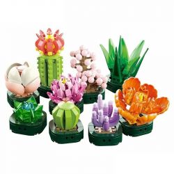 JAKI JK2725 2725 non  TRÁI TIM ĐĨA THỊT RUOWANXIA bộ đồ chơi xếp lắp ráp ghép mô hình Flowers PLANTE Hoa