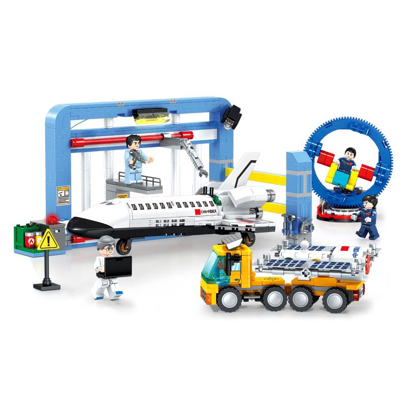 SEMBO 203335 non Lego TRUNG TÂM NGHIÊN CỨU VÀ PHÁT TRIỂN TÀU CON THOI bộ đồ chơi xếp lắp ráp ghép mô hình Space Thám Hiểm Không Gian 711 khối