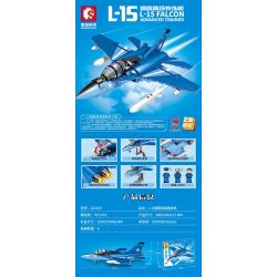 SEMBO 202187 non  MÁY BAY HUẤN LUYỆN NÂNG CAO L-15 FALCON bộ đồ chơi xếp lắp ráp ghép mô hình Military Army L-15 FALCON ADVANCED TRAINER Quân Sự Bộ Đội 793 khối