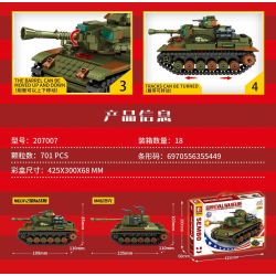 SEMBO 207007 non  XE TĂNG CHIẾN ĐẤU CHỦ LỰC M60A2 "STARSHIP" tỷ lệ 1:14 bộ đồ chơi xếp lắp ráp ghép mô hình Military Army Quân Sự Bộ Đội 701 khối