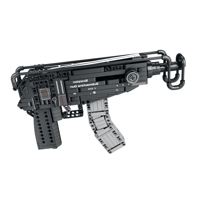 REOBRIX 77029 non  SÚNG TIỂU LIÊN BỌ CẠP bộ đồ chơi xếp lắp ráp ghép mô hình  SCORPION SUBMACHINE GUN Kỹ Thuật Công Nghệ Cao Mô Hình Phương Tiện 566 khối