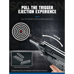 REOBRIX 77029 non  SÚNG TIỂU LIÊN BỌ CẠP bộ đồ chơi xếp lắp ráp ghép mô hình  SCORPION SUBMACHINE GUN Kỹ Thuật Công Nghệ Cao Mô Hình Phương Tiện 566 khối