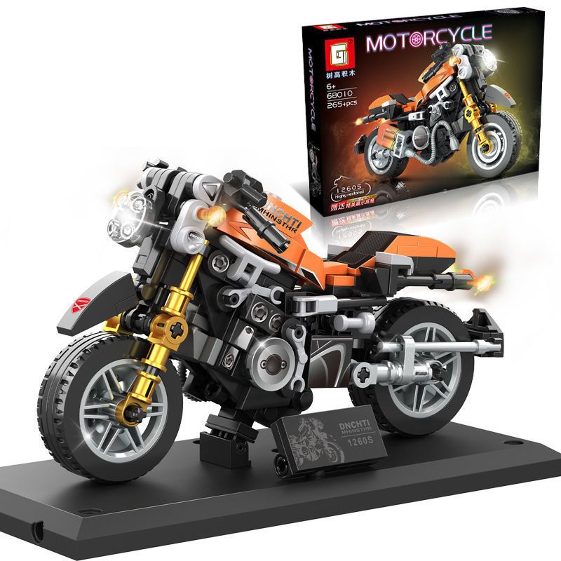 TREE HEIGHT 68010 non Lego XE MÁY DUCATI bộ đồ chơi xếp lắp ráp ghép mô hình Motorcycle Motorbike Xe Hai Bánh 265 khối