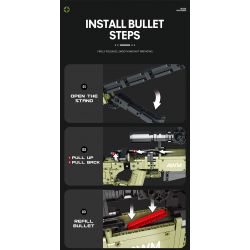 REOBRIX 77026 non  SÚNG TRƯỜNG BẮN TỈA AWM SUPER MAGNUM bộ đồ chơi xếp lắp ráp ghép mô hình  SUPER MAGNUM AWM Kỹ Thuật Công Nghệ Cao Mô Hình Phương Tiện 1336 khối