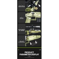 REOBRIX 77026 non  SÚNG TRƯỜNG BẮN TỈA AWM SUPER MAGNUM bộ đồ chơi xếp lắp ráp ghép mô hình  SUPER MAGNUM AWM Kỹ Thuật Công Nghệ Cao Mô Hình Phương Tiện 1336 khối