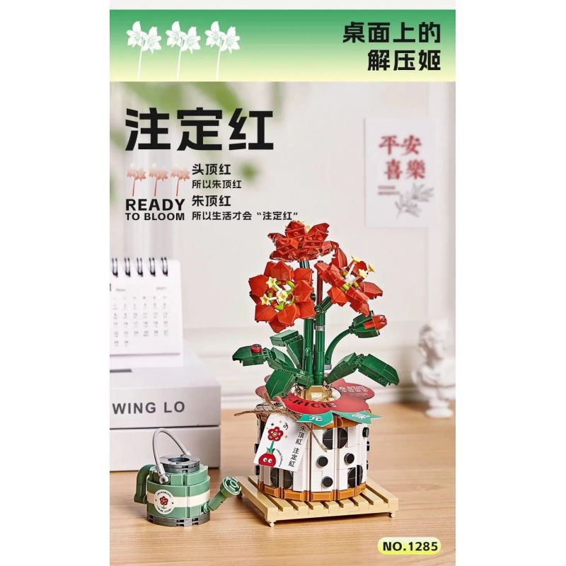 LOZ 1285 non  ĐỊNH MỆNH LÀ MÀU ĐỎ bộ đồ chơi xếp lắp ráp ghép mô hình Creator Sáng Tạo 703 khối