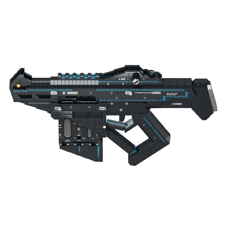 REOBRIX 77007 non  SÚNG NỔ PHÓNG bộ đồ chơi xếp lắp ráp ghép mô hình  EJECTION BURST GUN SUBMACHINE Kỹ Thuật Công Nghệ Cao Mô Hình Phương Tiện 1508 khối