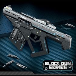 REOBRIX 77007 non  SÚNG NỔ PHÓNG bộ đồ chơi xếp lắp ráp ghép mô hình  EJECTION BURST GUN SUBMACHINE Kỹ Thuật Công Nghệ Cao Mô Hình Phương Tiện 1508 khối