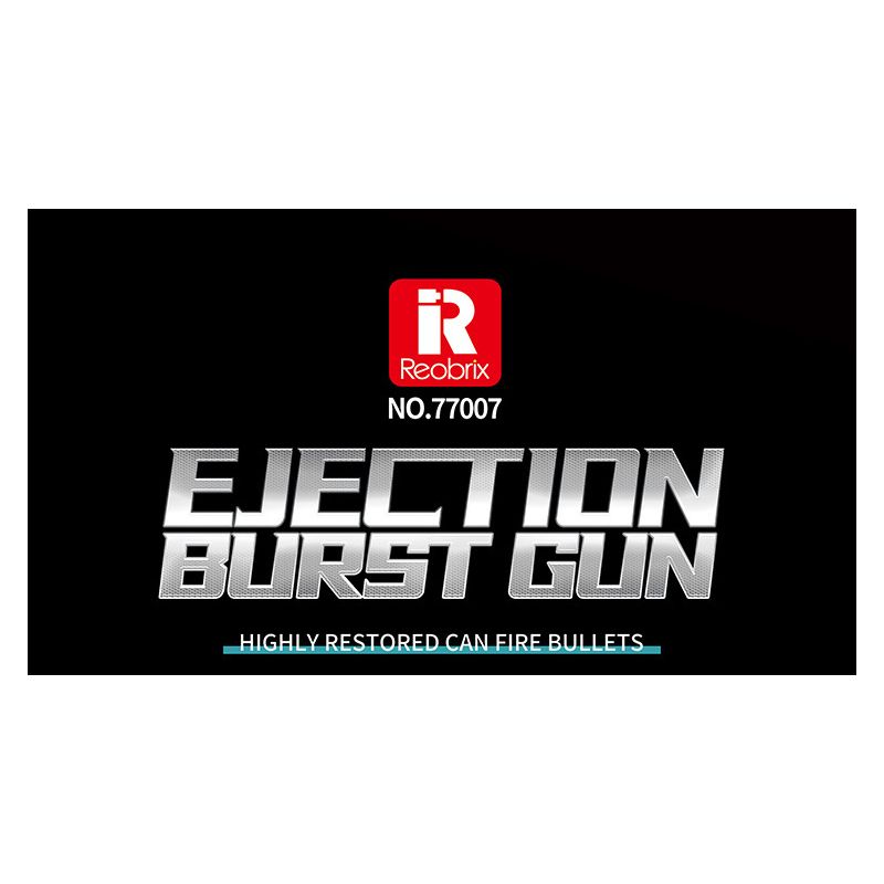 REOBRIX 77007 non  SÚNG NỔ PHÓNG bộ đồ chơi xếp lắp ráp ghép mô hình  EJECTION BURST GUN SUBMACHINE Kỹ Thuật Công Nghệ Cao Mô Hình Phương Tiện 1508 khối