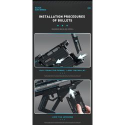 REOBRIX 77007 non  SÚNG NỔ PHÓNG bộ đồ chơi xếp lắp ráp ghép mô hình  EJECTION BURST GUN SUBMACHINE Kỹ Thuật Công Nghệ Cao Mô Hình Phương Tiện 1508 khối