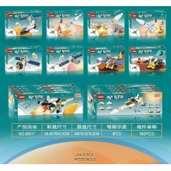 LWCK 80017 non  TRUNG TÂM RA MẮT HÀNG KHÔNG CHỨA 8 MÔ HÌNH bộ đồ chơi xếp lắp ráp ghép mô hình OUT OF THE EARTH