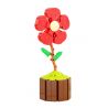 QIZHILE 92017 non  HOA LỚN MÀU ĐỎ bộ đồ chơi xếp lắp ráp ghép mô hình Flowers BIG RED FLOWER