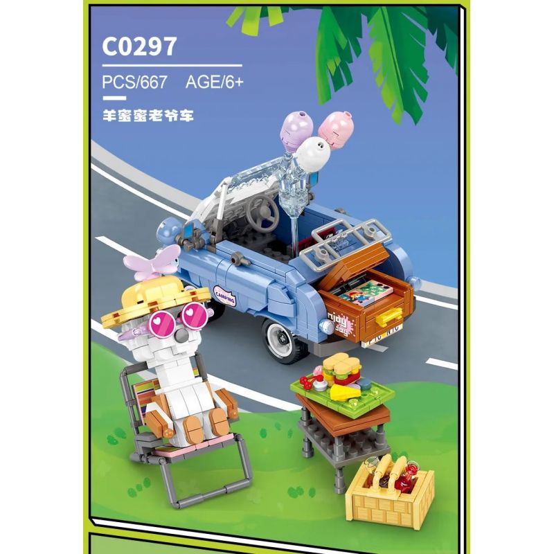 WOMA C0297 0297 non  XE CỔ YANGMIMI bộ đồ chơi xếp lắp ráp ghép mô hình 667 khối