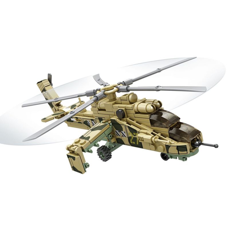 Kazi KY84140 84140 non Lego MÁY BAY TRỰC THĂNG MI-24 HIND bộ đồ chơi xếp lắp ráp ghép mô hình Military Army Quân Sự Bộ Đội 212 khối