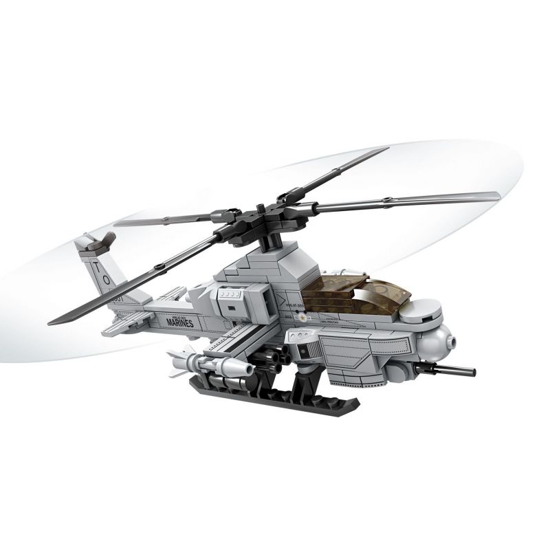 Kazi KY84139 84139 non Lego TRỰC THĂNG VIPER AH-1Z bộ đồ chơi xếp lắp ráp ghép mô hình Military Army Quân Sự Bộ Đội 215 khối