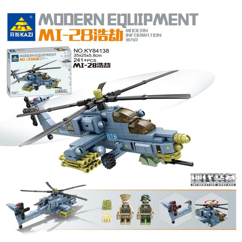 Kazi KY84138 84138 non  MI-28 HAVOC XẠ THỦ bộ đồ chơi xếp lắp ráp ghép mô hình Military Army Quân Sự Bộ Đội 241 khối