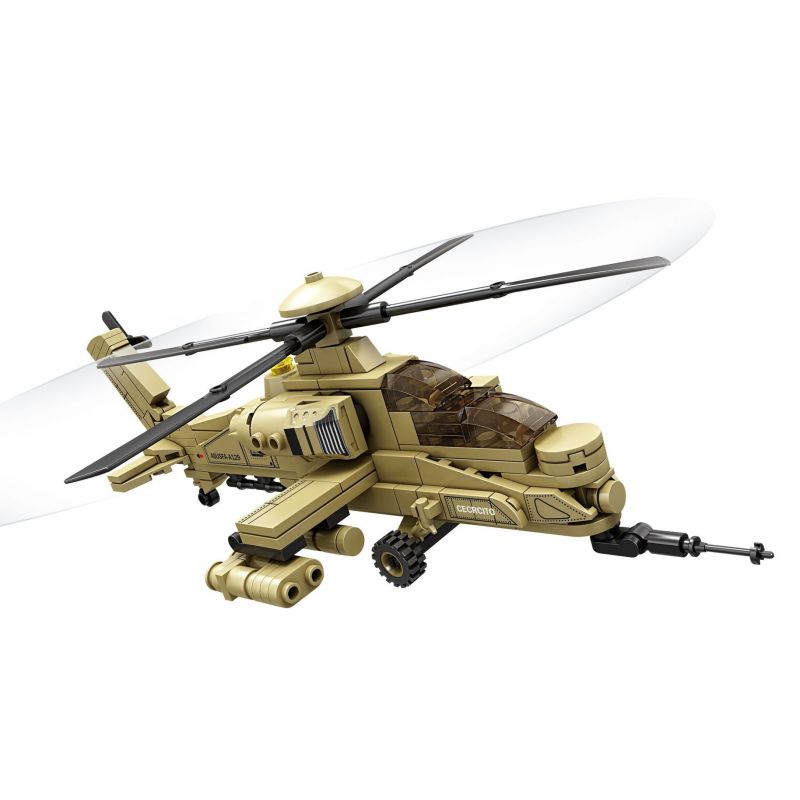 Kazi KY84137 84137 non Lego TRỰC THĂNG CHIẾN ĐẤU CHỦ LỰC A-129 MONGOOSE bộ đồ chơi xếp lắp ráp ghép mô hình Military Army Quân Sự Bộ Đội 242 khối