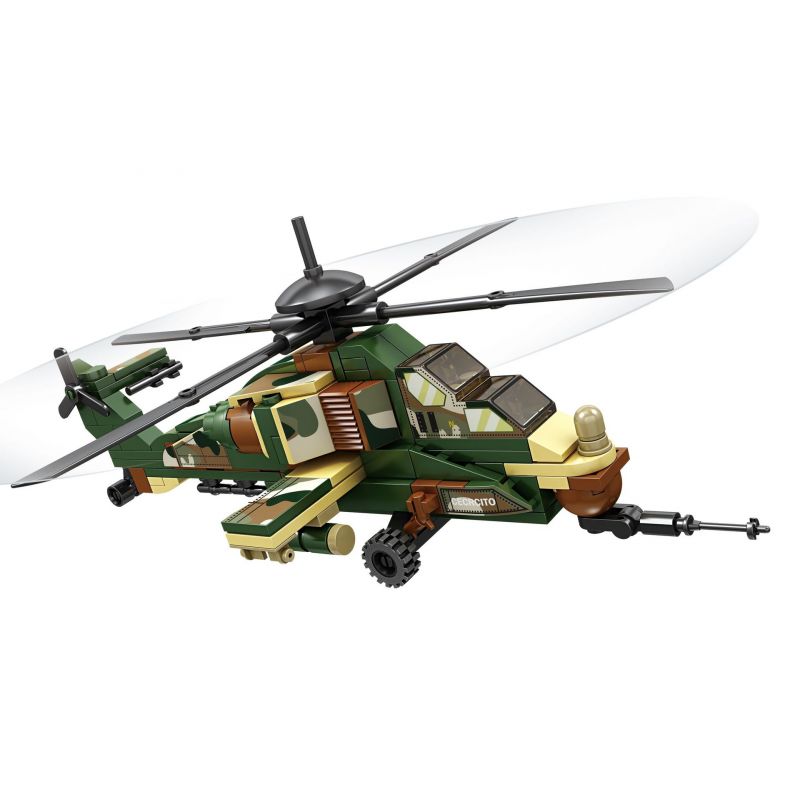 Kazi KY84135 84135 non Lego NAM PHI AH-2 KESTREL GUNSHIP bộ đồ chơi xếp lắp ráp ghép mô hình Military Army Quân Sự Bộ Đội 210 khối