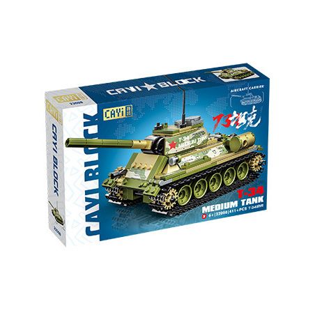 CAYI 22008 non  XE TĂNG T-34 TRONG THẾ CHIẾN II bộ đồ chơi xếp lắp ráp ghép mô hình Military Army T-34 MEDIUM TANK Quân Sự Bộ Đội 411 khối