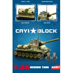 CAYI 22008 non  XE TĂNG T-34 TRONG THẾ CHIẾN II bộ đồ chơi xếp lắp ráp ghép mô hình Military Army T-34 MEDIUM TANK Quân Sự Bộ Đội 411 khối