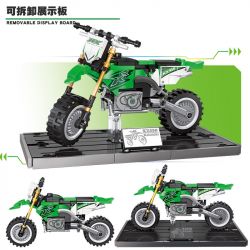 JIESTAR 92301 non  XE MÔ TÔ KAWASAKI KX450 bộ đồ chơi xếp lắp ráp ghép mô hình 229 khối