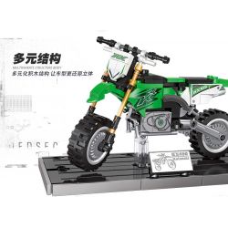 JIESTAR 92301 non  XE MÔ TÔ KAWASAKI KX450 bộ đồ chơi xếp lắp ráp ghép mô hình 229 khối