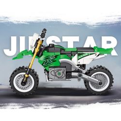 JIESTAR 92301 non  XE MÔ TÔ KAWASAKI KX450 bộ đồ chơi xếp lắp ráp ghép mô hình 229 khối