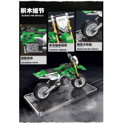 JIESTAR 92301 non  XE MÔ TÔ KAWASAKI KX450 bộ đồ chơi xếp lắp ráp ghép mô hình 229 khối