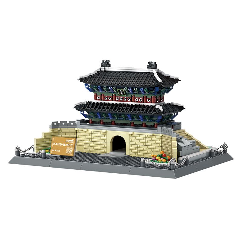 WANGE 5240 non Lego CỔNG SUNGNYEMUN NAMDAEMUN SEOUL HÀN QUỐC bộ đồ chơi xếp lắp ráp ghép mô hình Buildings 900 khối