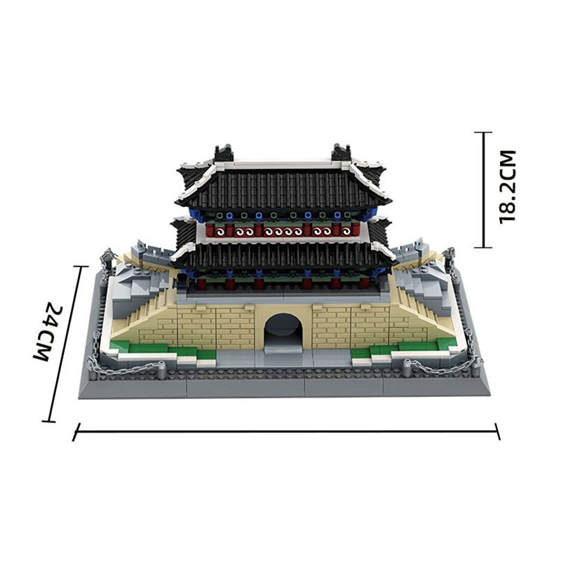 WANGE 5240 non  CỔNG SUNGNYEMUN NAMDAEMUN SEOUL HÀN QUỐC bộ đồ chơi xếp lắp ráp ghép mô hình Buildings 900 khối