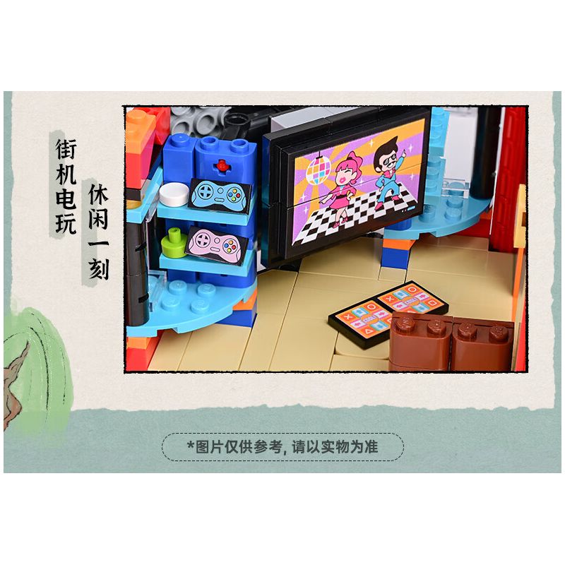 KEEPPLEY K18003 18003 non  VƯỜN HERMECCA bộ đồ chơi xếp lắp ráp ghép mô hình Modular Buildings NEW CHINESE STYLE STREETSCAPE Mô Hình Nhà Cửa 1962 khối