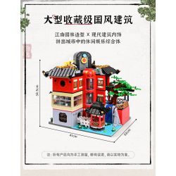 KEEPPLEY K18003 18003 non  VƯỜN HERMECCA bộ đồ chơi xếp lắp ráp ghép mô hình Modular Buildings NEW CHINESE STYLE STREETSCAPE Mô Hình Nhà Cửa 1962 khối